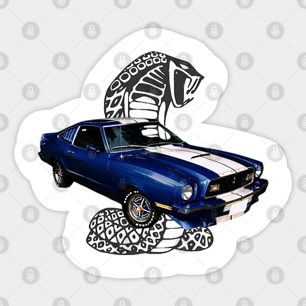 1976 Mustang Cobra Sticker by Permages LLC